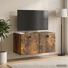Wall Mounted TV Cabinet 59.5 x 31 x 30 cm Smoked Oak