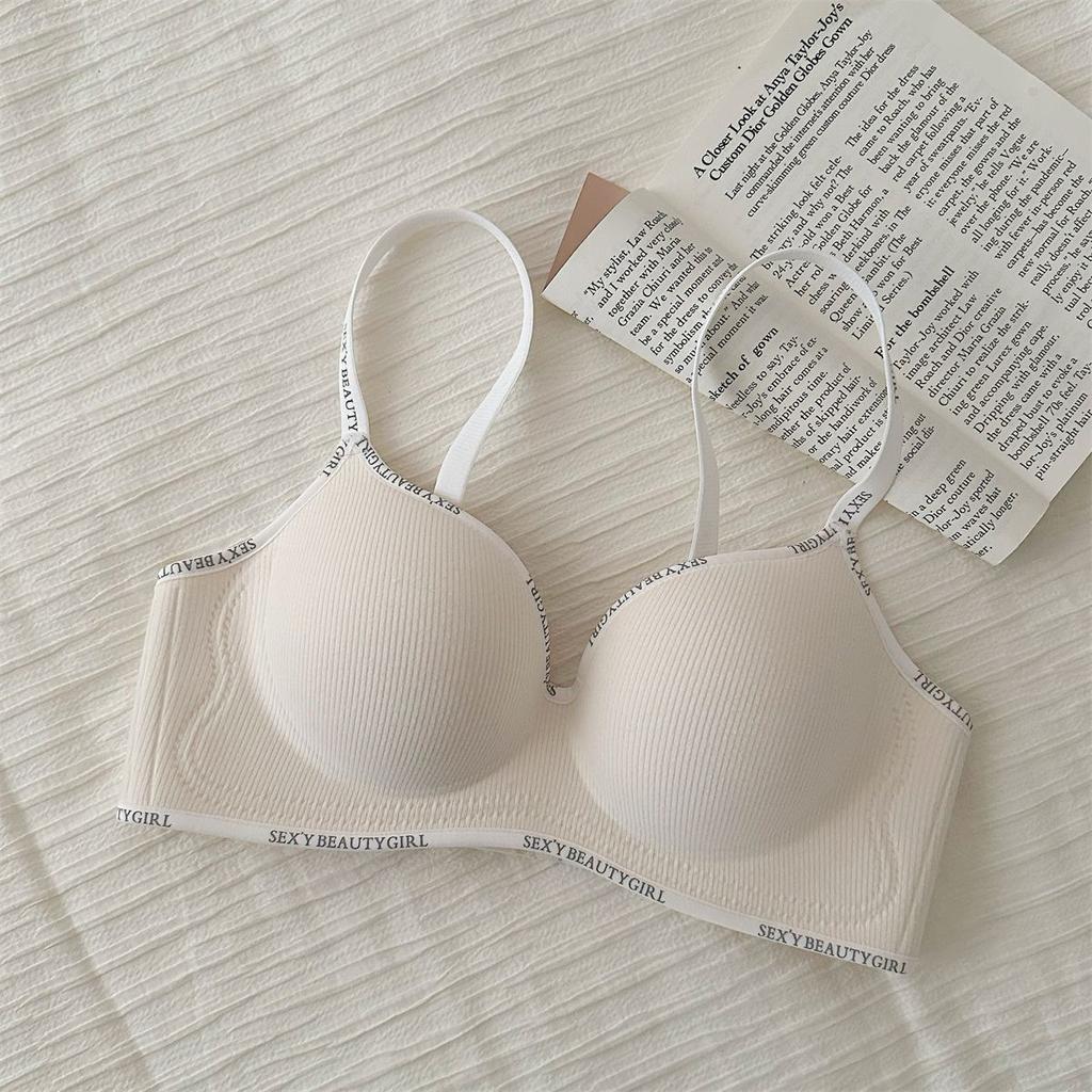 New Flat Chest Special Thickened and Large External Expansion Underwear Women's Small Breasts Gather Without Steel Ring Anti-sagging Upper Support Bra