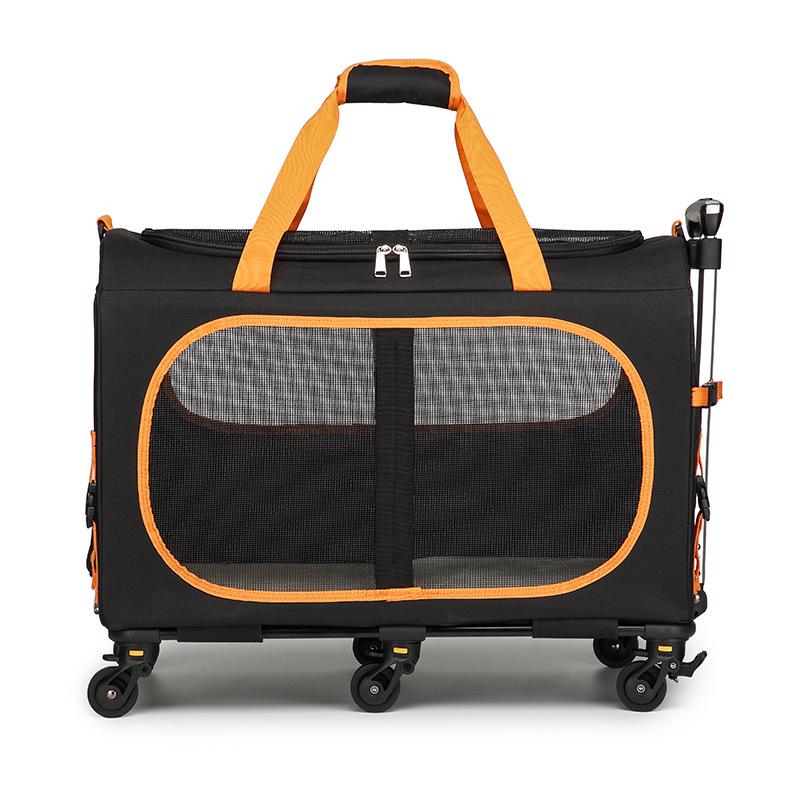Portable Foldable Pet Carrier for Two Cats with Breathable Design and Large Capacity