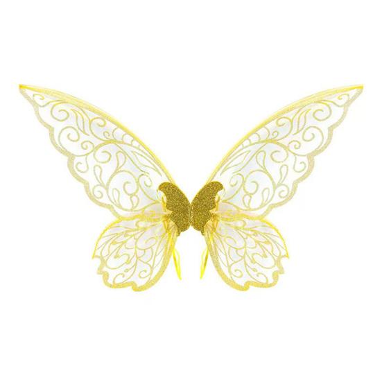Fairy Wing for Kids Adults Butterfly Fairy Halloween Costume Glitter Angel Wings Elf Cosplay Accessory for Girls Women