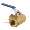 G1" 3 Way Ball Valve Three T Port Brass Female Type For Water Oil And Gas