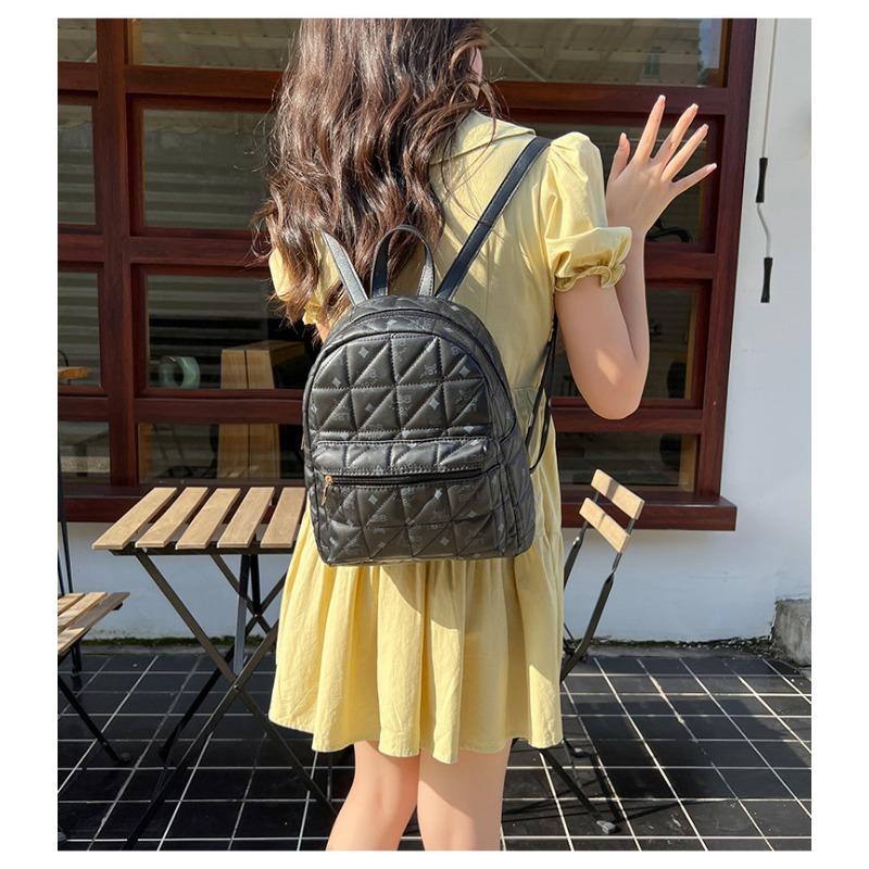 Broderad Ryggsäck Vintage Studentryggsäck Mode Stor Kapacitet Damryggsäck