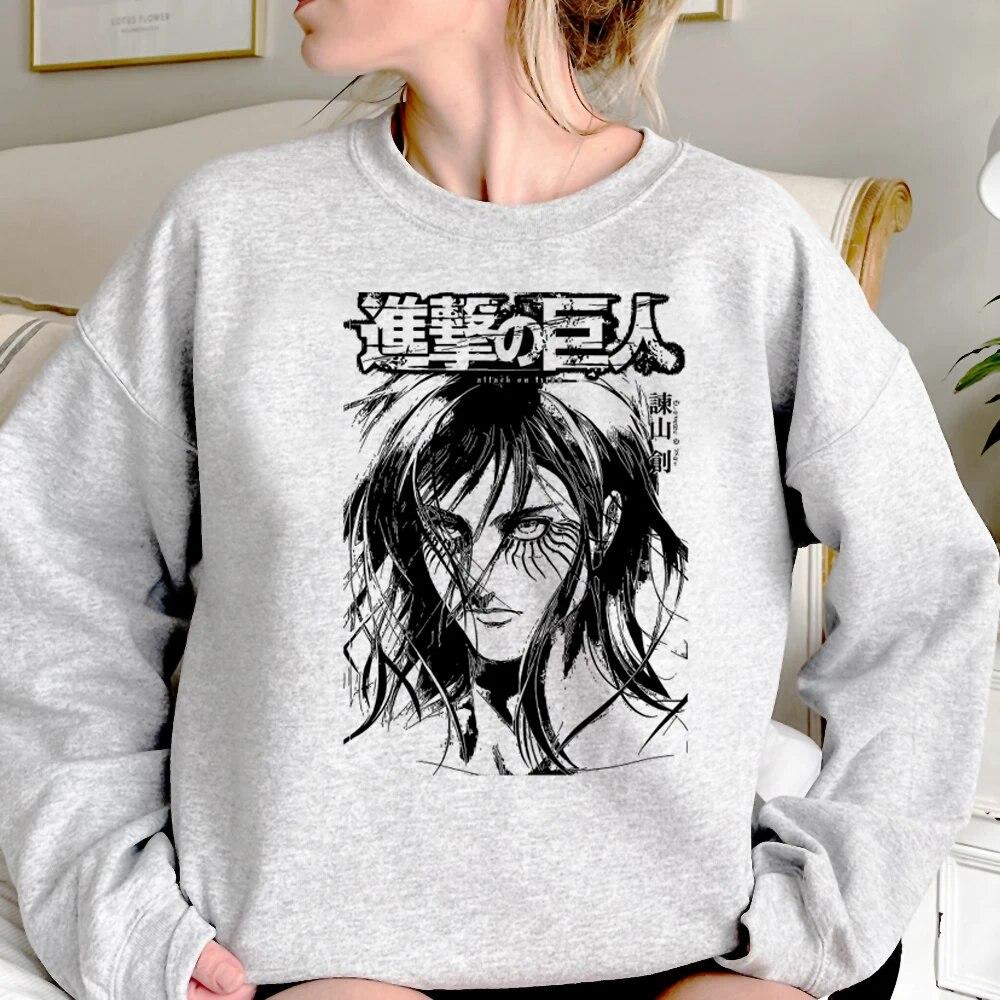 Атака Титанов Эрен толстовки женские корейский стиль аниме уличная винтажные толстовки — фото 11