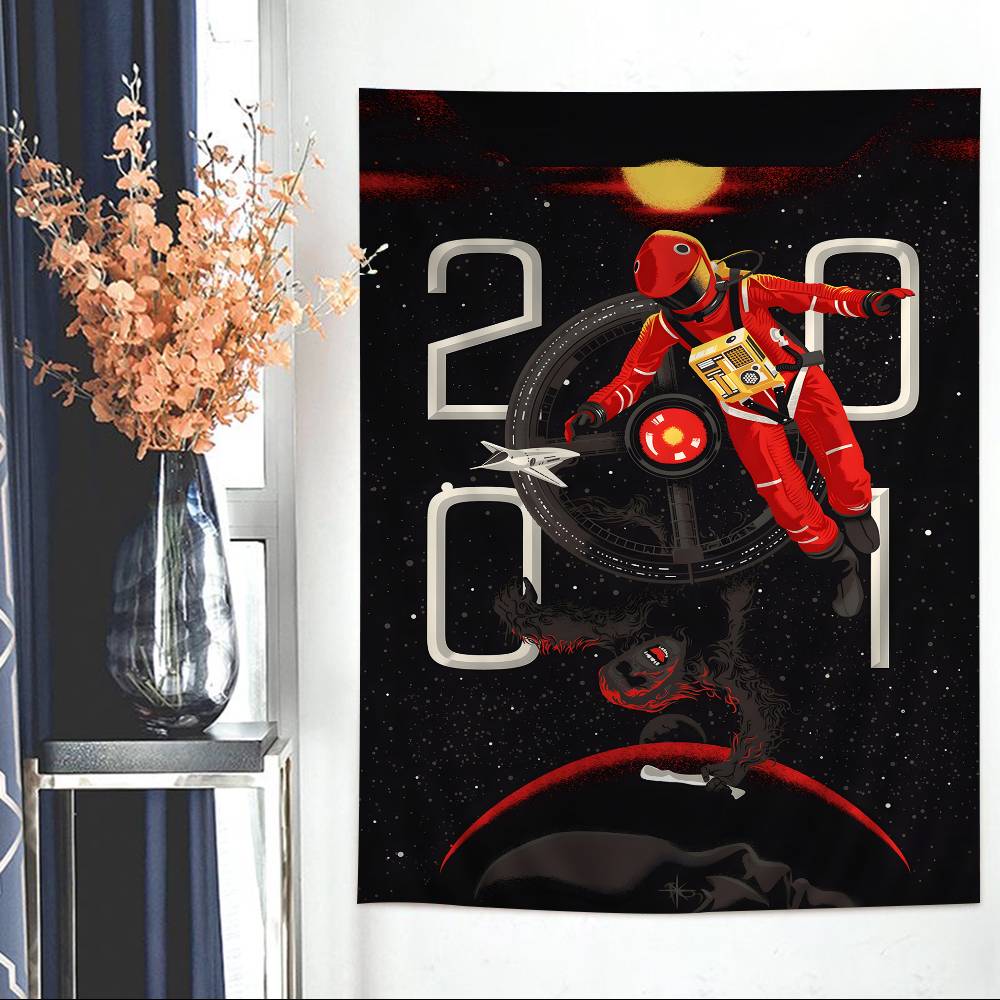 2001 A Space Odyssey Movie Cartoon Tapestry Wall Hanging Decoration Household Home Decor