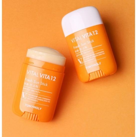 TONYMOLY Vital Vita12 Fresh Sun Stick SPF50+ PA++++ UV Protection Sun Stick, 22g