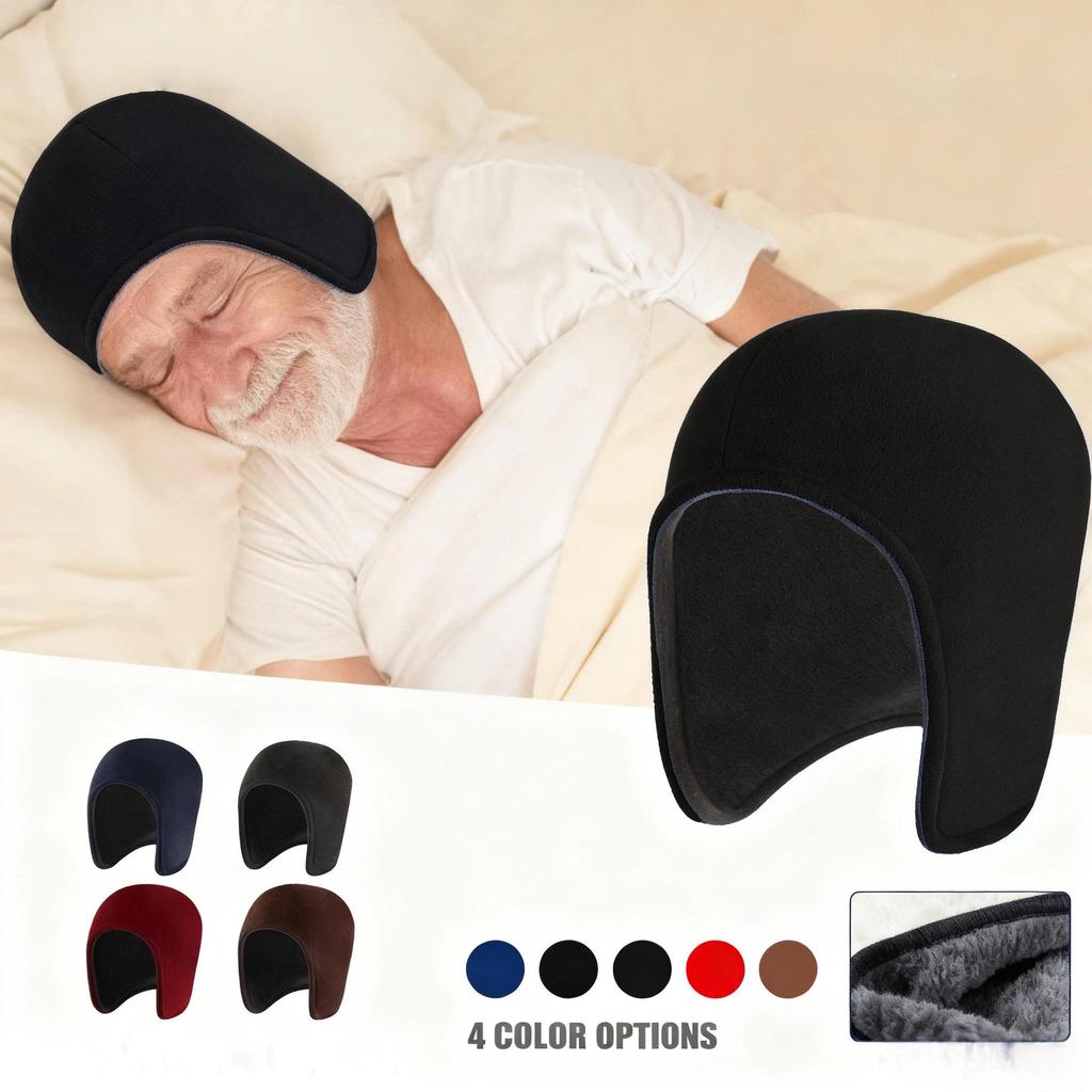 Winter Outdoor Windproof Ear-Protective Cycling Thermal Hat, Double-Layer Thickened Winter Hat for Elderly Sleep