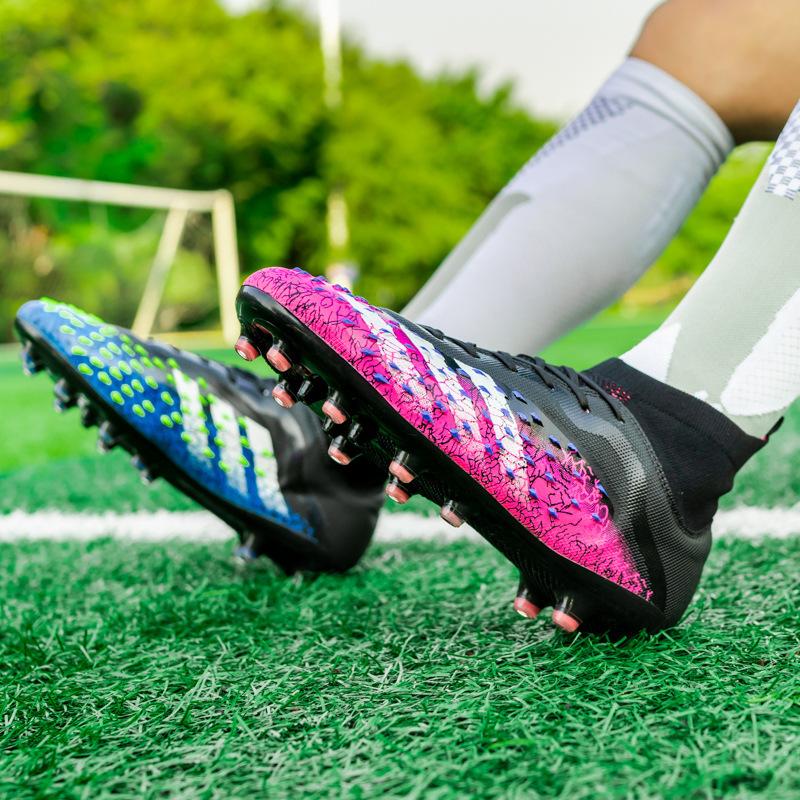 

High-top football shoes AG long nails TF broken nails student boys children artificial grass game training shoes 45