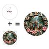 25x25cm Wood Wall Clock with a Small Groove To Hold a Pen or Stylus