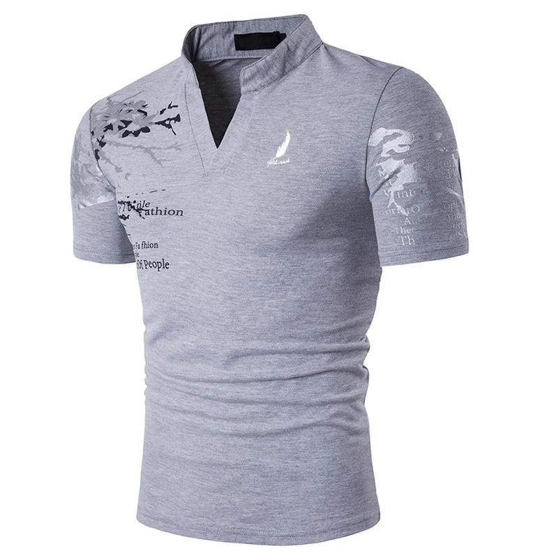 

Мужская рубашка поло, повседневная, с коротким рукавом, модная, базовая, летняя рубашка поло на пуговицах 2XL серый