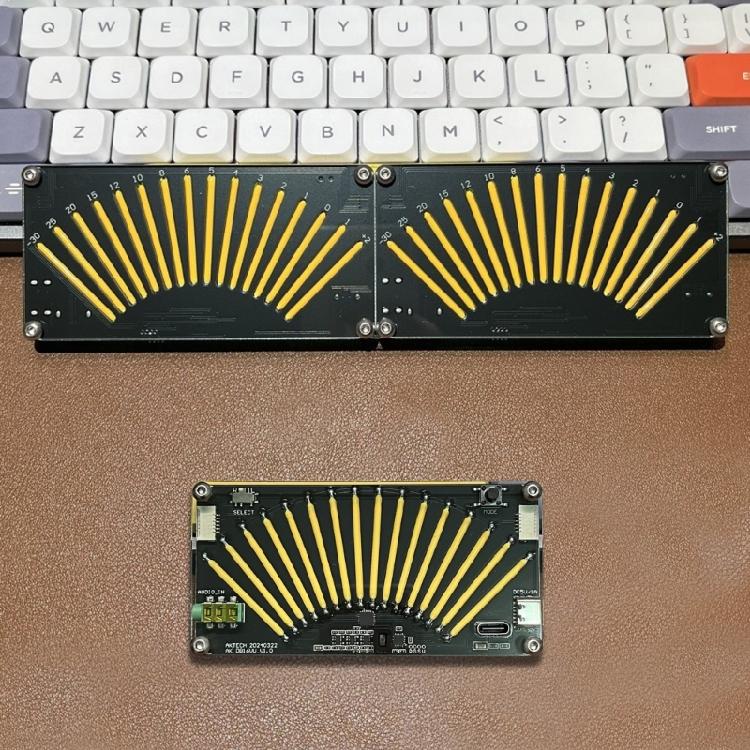 AK-DB16VU Music Meter Level Music Sound Spectrum Indicator VU Meter Pickup Rhythm Light Amplifiers Atmosphere Lamp