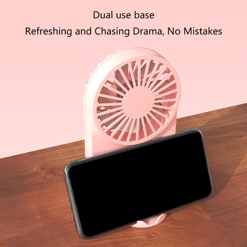 Lightweight USB Fan Multifuntional Cooling Device Small Fan Handheld Powerful Fan Cute Desk Fan for Desk Travel Use