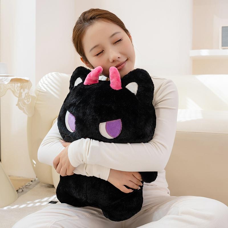 Evil Plush Pillow Stuffed Purple Black Squint Eyed Standing Plushie Darkness Halloween'S Day Party Decor Prop Gift