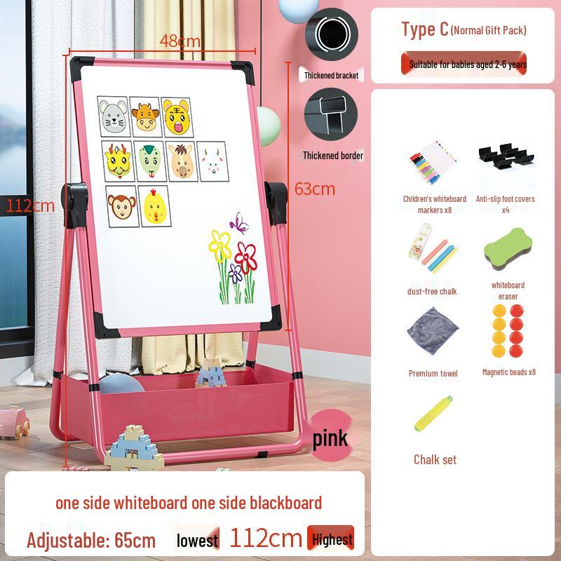 Foldable Double-Sided Magnetic Whiteboard with Mobile Stand for Home, Children's Teaching, and Conferences
