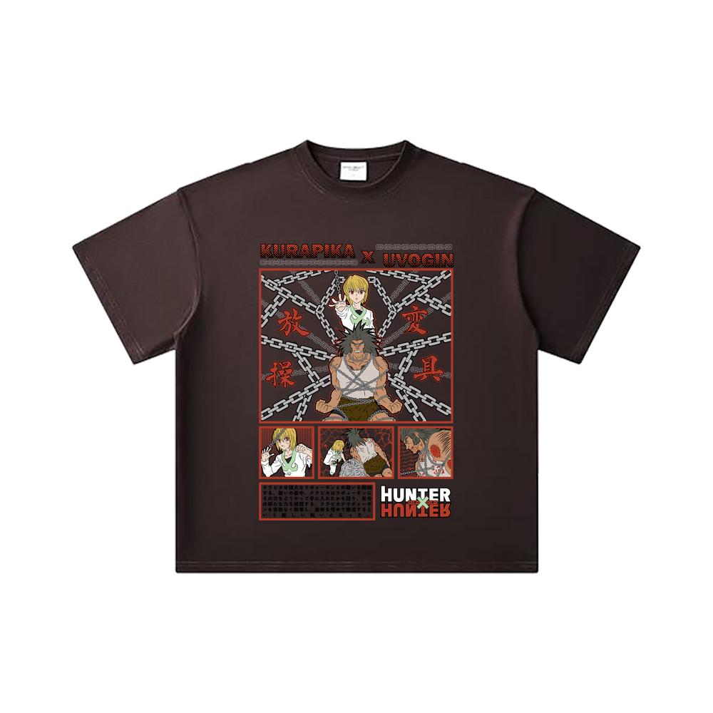 260 GSM Double Yarn 32 Count 100% Cotton HXH V8 Kurapika Uvogin Print Unisex Heavy Cotton T Shirt