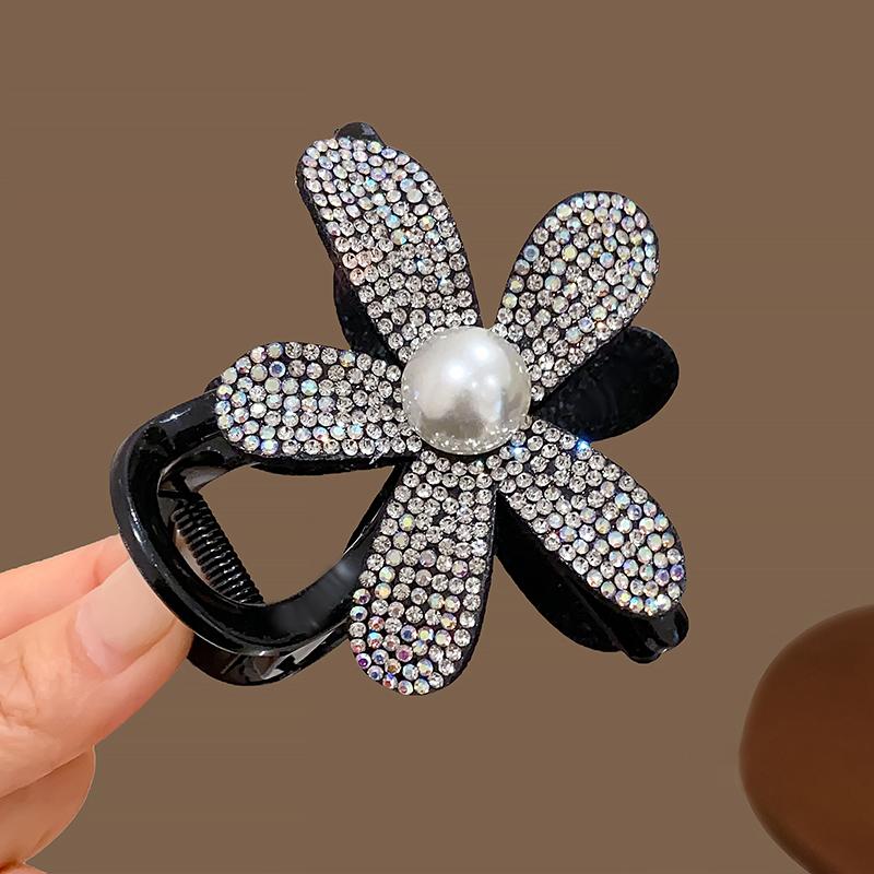 Strass Kristall Blume Haarspange Groß Größe Floral Geometrisch Hai-Klammer Süß Elegant Damen Haaraccessoires