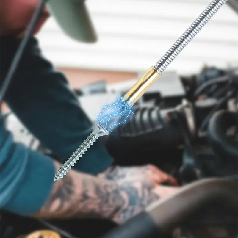 Pickup Tool Bendable Snake Pickup Bendable Suction Flexible Magnetic Bar for Locate Falling Objects Reach Sink Drains Pick Up