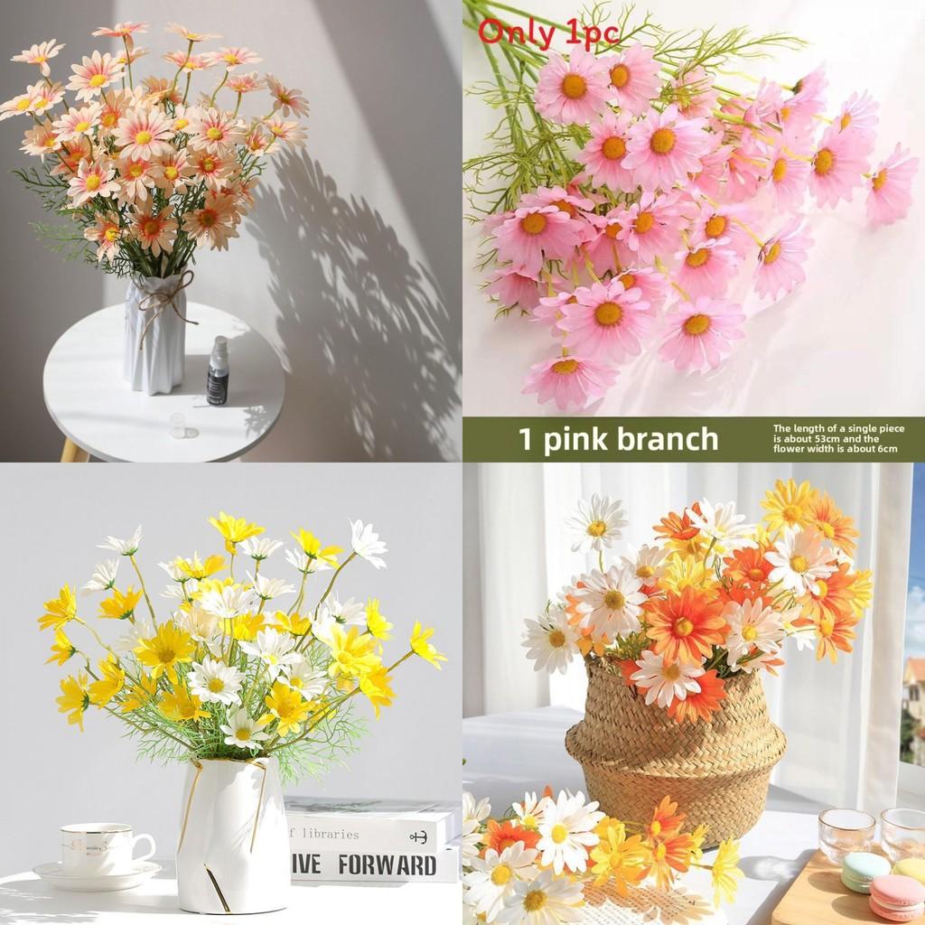 Artificial Chamomile Daisy Silk Flowers For Wedding Decor Photography Props