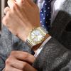 POEDAGAR Luxury Business Male Watch Waterproof Luminous Week Date Wristwatch Stainless Steel Trendy Quartz Watches for Men