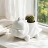 PLA Material Planter 3D Printed Dinosaur Shaped Succulents Pot, Cute for Small Cactus Mini Plants, Decorative Desktop Flower Unique Gardening