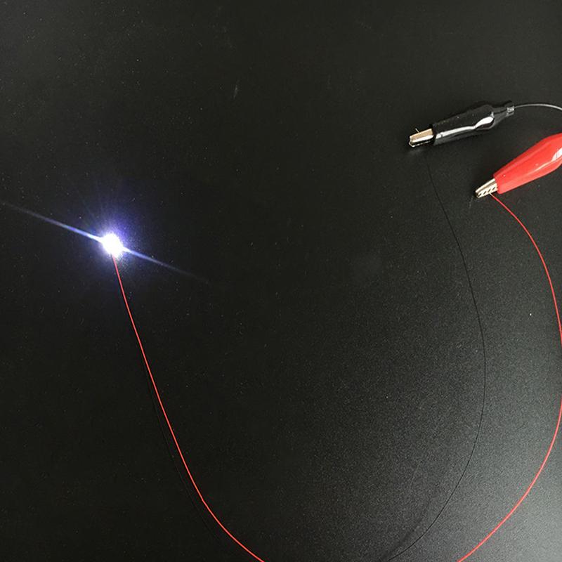 10 Peças 0805 LED Piscante Lâmpada SMD Micro Fio Litz LED Pré-Soldado Chip Com Fio 30Cm 3V Modelo Ferroviário Brinquedo Luz DIY Cabos