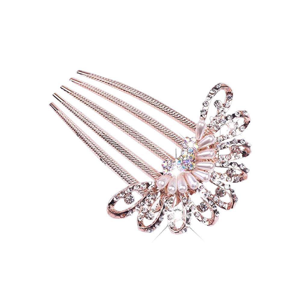 

Свадебные Свадебные Жемчужные Цветы Кристалл Заколки Гребни Шпильки Аксессуары для волос Подружки невесты no.12