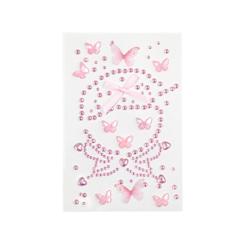 Children's Rhinestone Rose Diamond Face Stickers for Concert Makeup & Styling