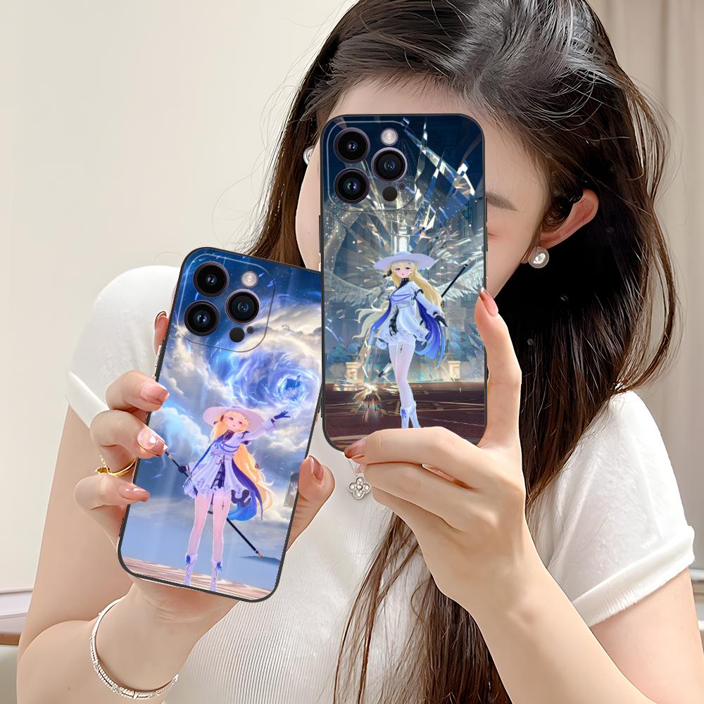 Wuthering Waves Phoebe Telefoonhoesje voor iPhone 17 16 15 14 13 12 11 X XR XS 8 7 Air Pro Max Plus Mini Kleurrijk Hoesje Mooi Hoesje