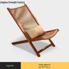 Compact Folding Rattan Balcony Set: 3-Piece Woven Table & Chairs for Indoor/Outdoor Use In Living Room or Bedroom