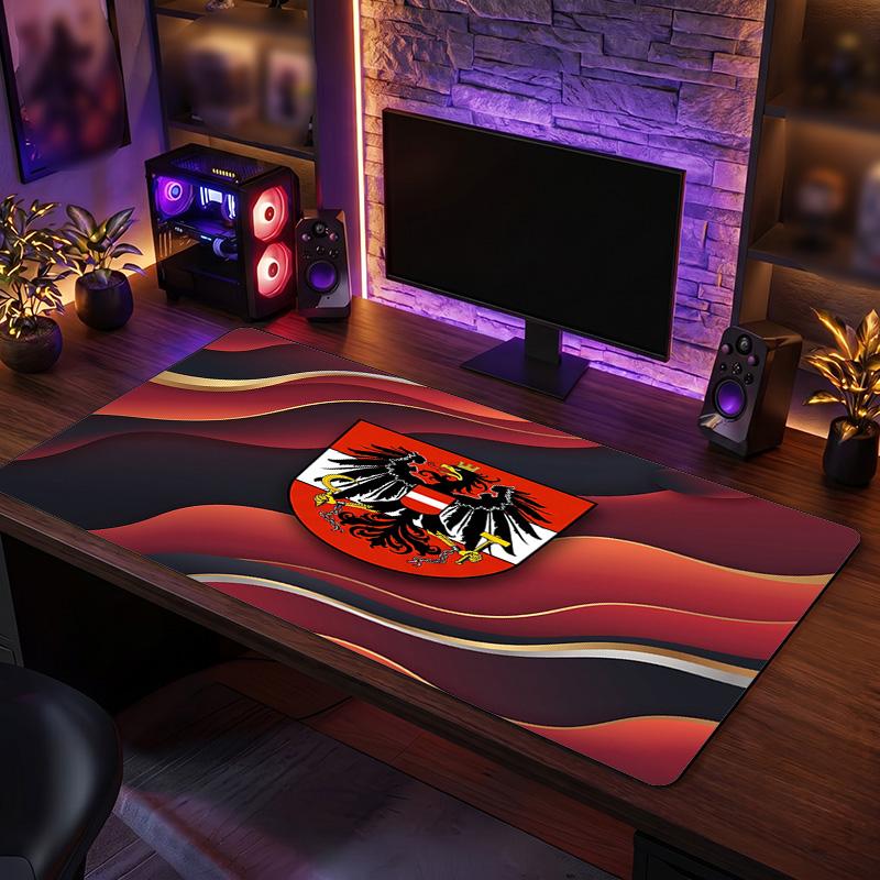 Austria Football Crest Mouse Pad, Extended Non Slip Rubber Desk Mat for Gaming Office Laptop Fan Gift