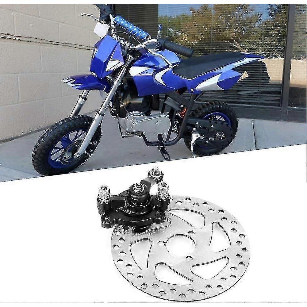 Hinterradbremsensatz, Mini-Roller-Hinterradscheibenbremsensatz aus Aluminiumlegierung, Bremsscheibe + Bremssattel für Mini-Benzin- oder Elektro-Go-Kart/ATV/Mini-Roller/SUV