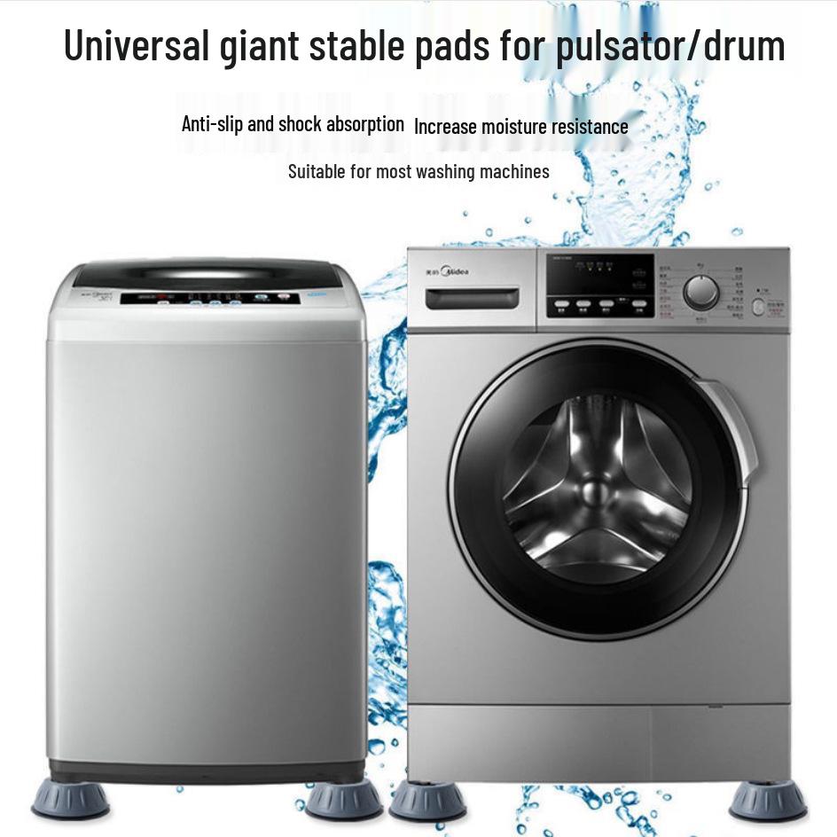 Universal Washing Machine Base with Anti-Slip, Anti-Vibration Pads