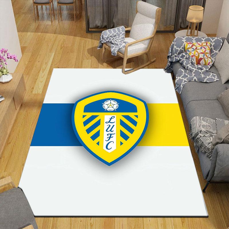 LUFC Flannel Printed Carpet, Home Sofa Decoration for Living Room & Bedroom, Non‑Slip Play Flannel Floor Mat for Game Room