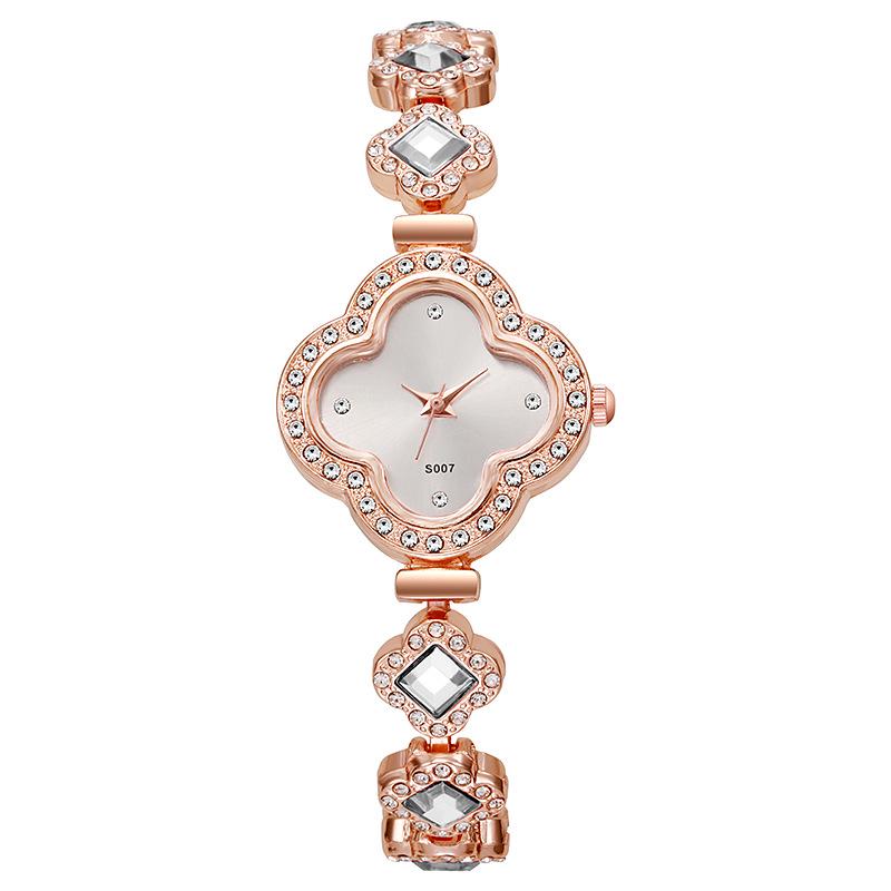 2023 Fashionable Four-Leaf Clover Ladies' Bracelet Watch - Elegant and Versatile Design
