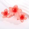 1Pcs Frangipani Flower Shaped Hair Clip Colorful Shark Clip Hairpin Headwear Vintage Headdress Hair Accessories For Women