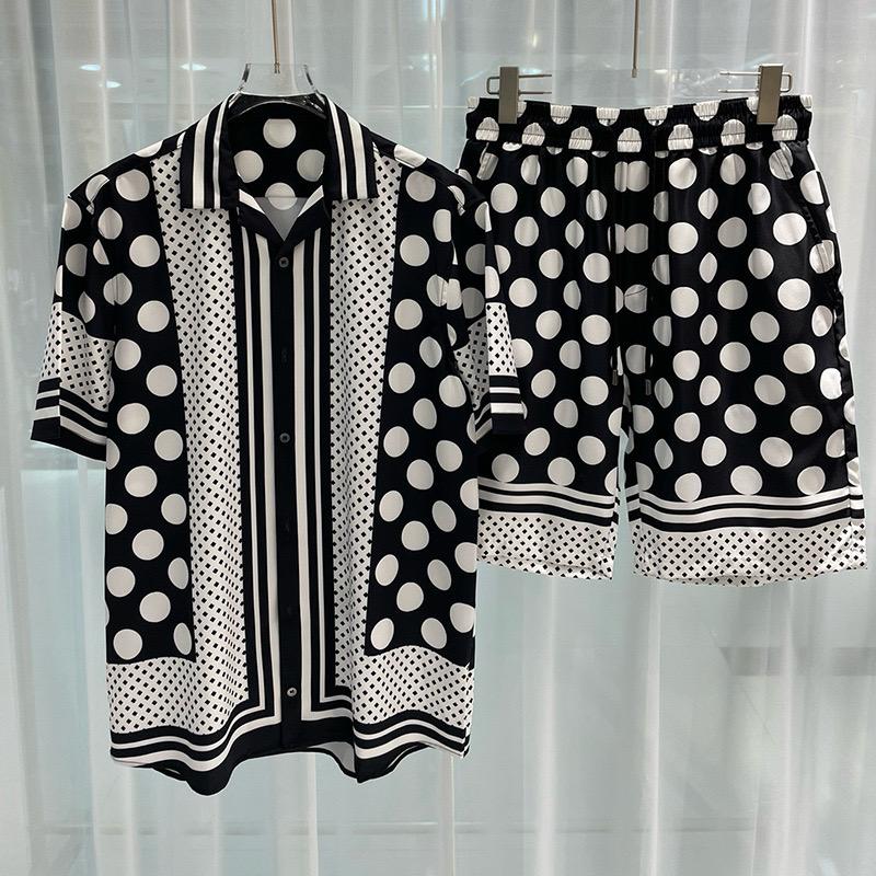 Fashion Hawaiian Suit Print Men Shirt 2Pcs Set luxury 3D Print Holiday Set Short Sleeve Casual Shirt Beach Two Piece Man Sets