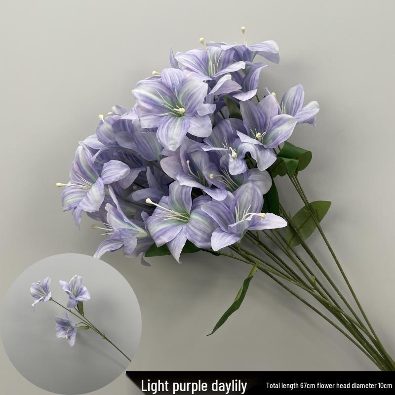 Silk Daylily Wedding Arrangement - Artificial Flower Decoration for Home and Aisle