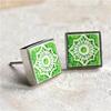 Bohemia Ethnic Style Mandala Print Square Stud Earrings for Women Men  Concise Design Party Vacation Jewelry Accessories