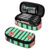 Pen Case 300D Polyester Large Capacity Zipper Closure with Mesh Pocket Removable Divider and Pen Slots for College and School Use