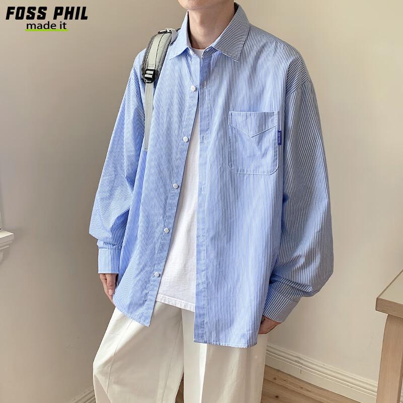 

Foss Phil Men s Casual Long Sleeve Loose Fit Shirt XL