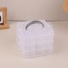 3 Layers Transparent Plastic Jewelry Storage Box Large-Capacity Finishing Box Necklace Ring Stud Earrings Box Ornament Box