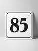 Metal Sign Black House Number On White Background Outdoor Wall Art Decor