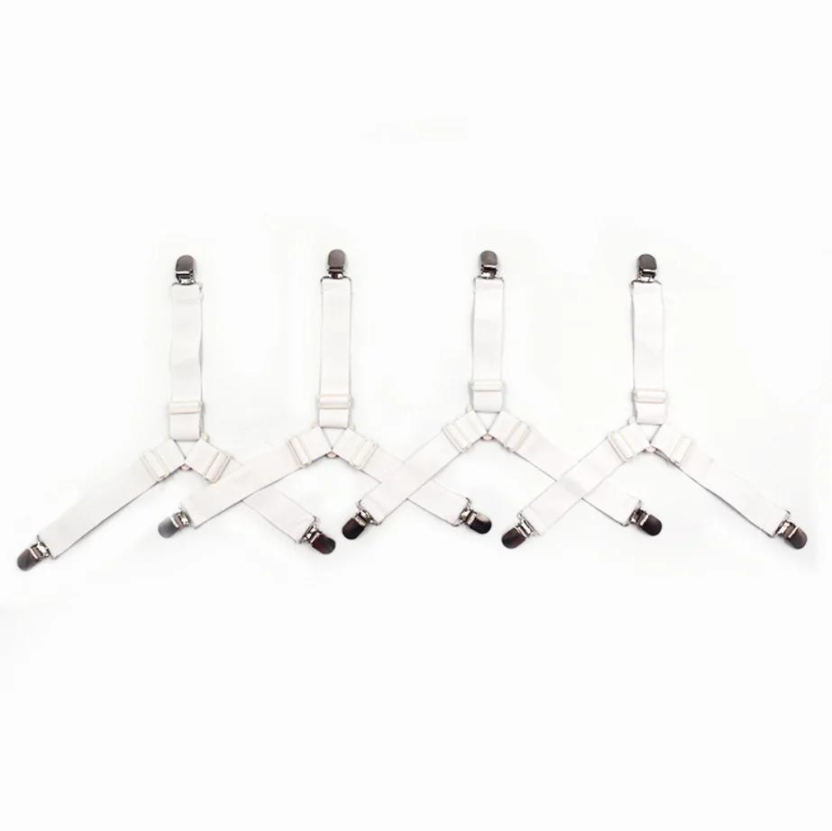 Bed Sheet Clip Elastic Straps Adjustable Clip Bed Sheet Fasteners Holder Gadgets for Home Organizer Mattress Cover Clips