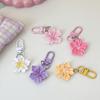 1PC Colorful Romantic Accessory Delicate Flower Sweet Keychain Giftable Backpack Stylish Cherry Blossom Cute 5.5x3cm