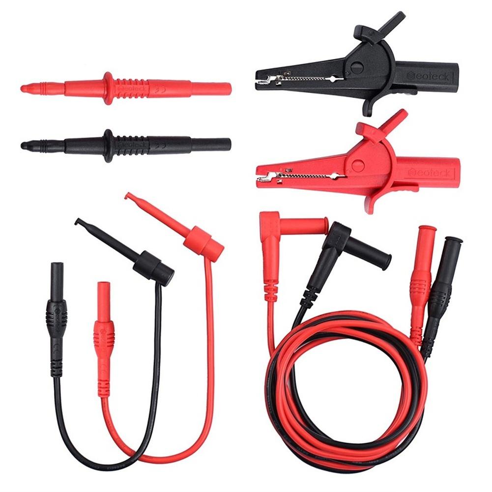 Multifunctional Digital Multimeter Probes with Gold Plated Brass Tips and Nickel Plated Iron for High Voltage Safety