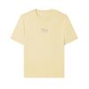 Fila Milano Series Simple Classic Skin-Friendly Soft Short Sleeve Regular T-Shirt Women Tops Light-Wheat-Yellow F11W525102F-YE