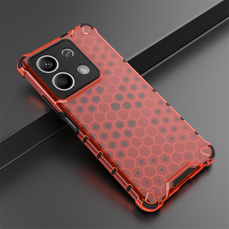 Shockproof Transparent Case For Redmi Note 13 5G Honeycomb Armor Case For Redmi Note 13 Case Cover For Redmi Note 13 Pro Plus 5G