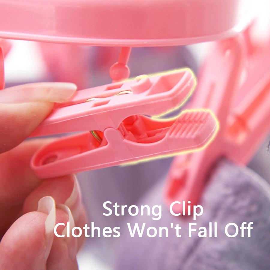 Retractable Hanger Organizers With 32/24/18 Clips Household Clothes Horse Windproof Socks Underwear Laundry Hanging Drying Racks