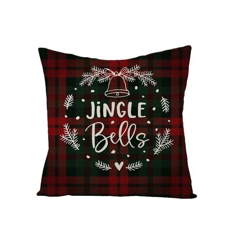 Christmas Linen Pillowcase Home Holiday Decoration Gift Pillow Cushion Cover