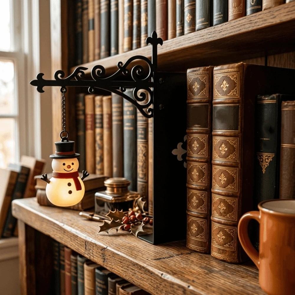 Iron Art Christmas Bookmark Light Retro LED Library Lantern  Reading Space