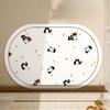 Simple Style Love Dog Bathroom Diatom Mud Water-absorbing Floor Mat Bathroom Door Quick-drying Anti-slip Foot Mat for Elderly Pregnant Women